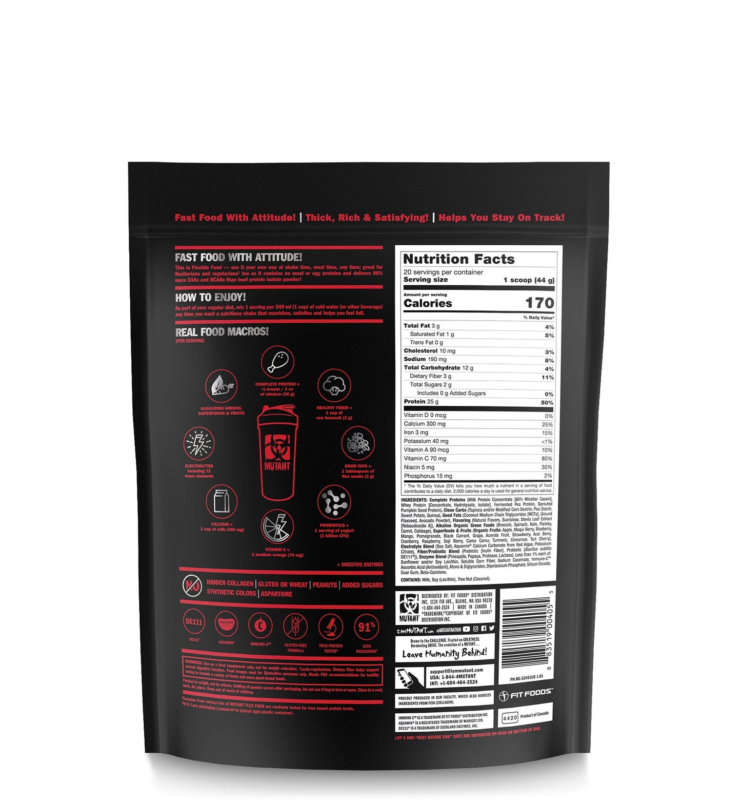 MUTANT FLEX FOOD CHOCOLATE BROWNIE