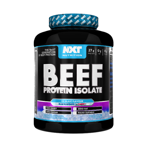 NXT NUTRITION BEEF PROTEIN ISOLATE ICE BLAST BLUE RASPBERRY AND CHERRY