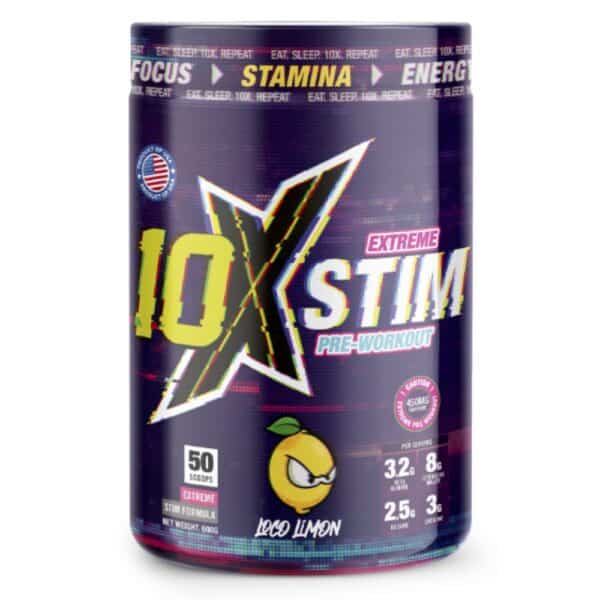 10X Extreme Stim Pre Workout Loco Limon