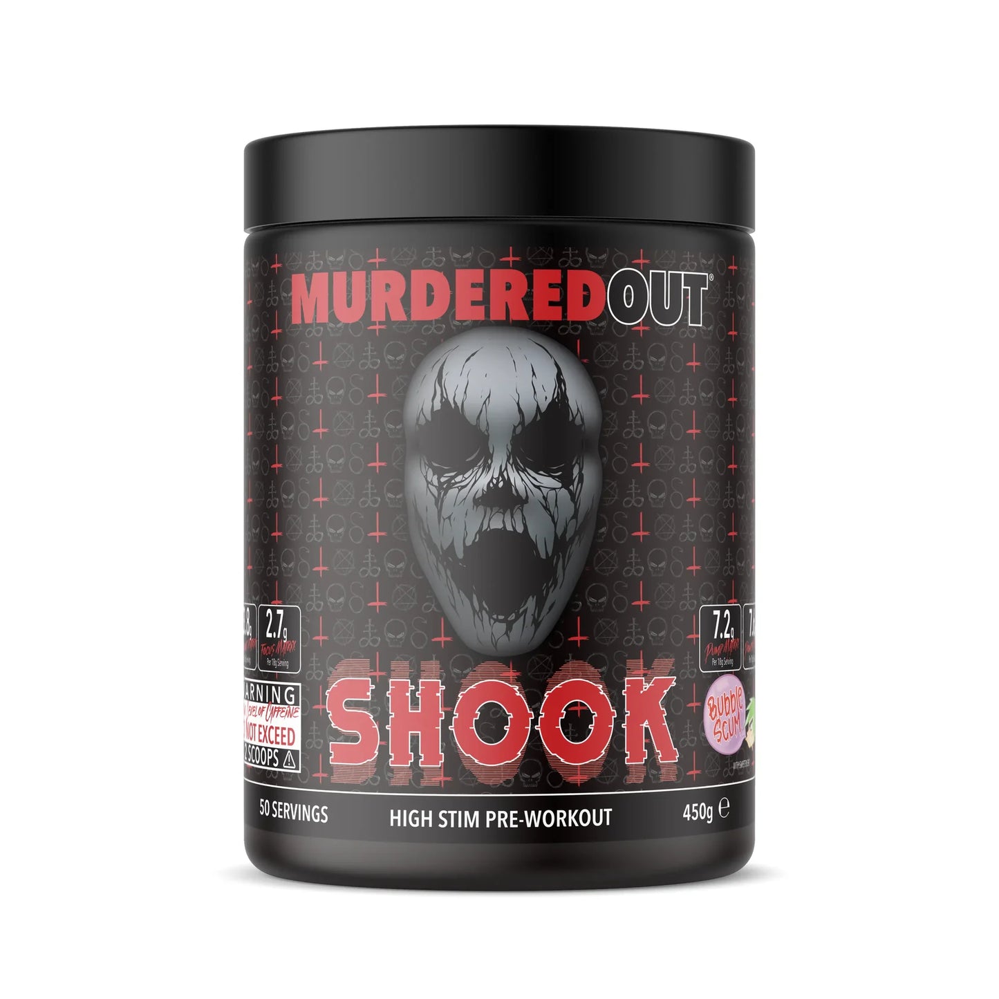 MUREDERD OUT SHOOK High Stim Pre Workout Bubble Scum