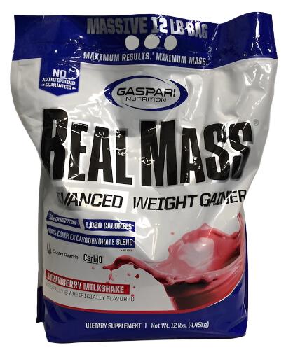 REAL MASS Advanced Weight Gainer Strawberry Milkshake