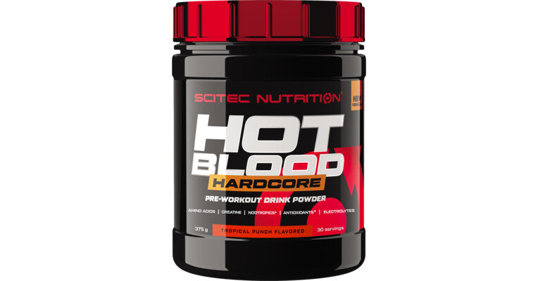 SCITEC NUTRITION HOT BLOOD HARDCORE PREWORKOUT TROPICAL PUNCH FLAVOUR